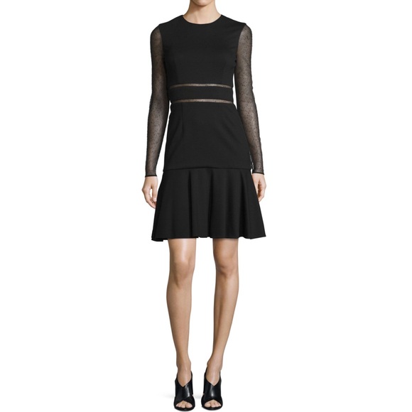 Jason Wu Dresses & Skirts - Jason Wu Long-Sleeve Lace-Inset Dress